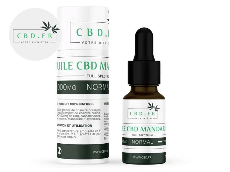 Huile CBD Huile CBD 10% bio (Mandarine) CBDfr